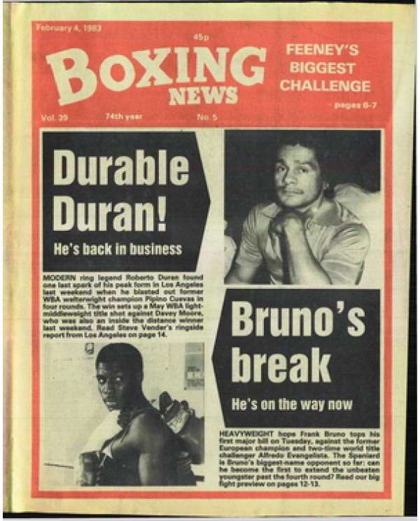 Boxing News magazine 4.2.1983 Download pdf