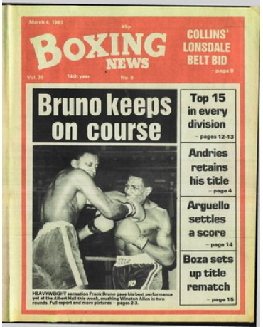 Boxing News magazine 4.3.1983 Download pdf