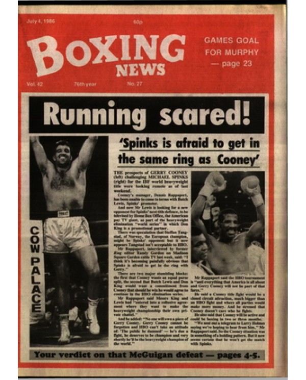 Boxing News magazine 4.7.1986 Download pdf