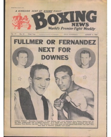 Boxing News magazine 4.8.1961  Download pdf