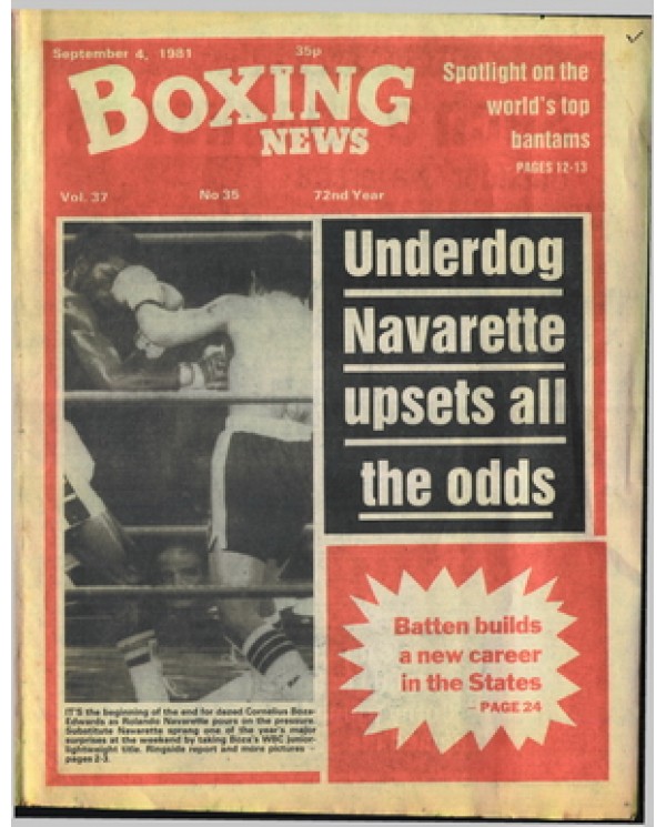 Boxing News magazine 4.9.1981 Download pdf