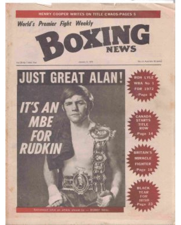 Boxing News magazine Download PDF 5.1.1973