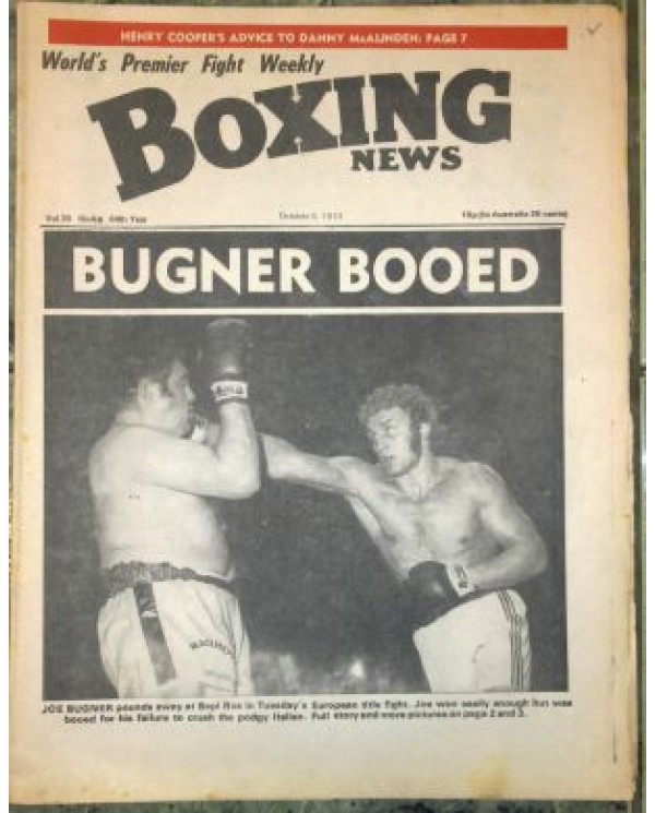 Boxing News magazine Download PDF 5.10.1973