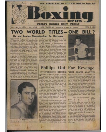 Boxing News magazine 5.4.1950 Download pdf