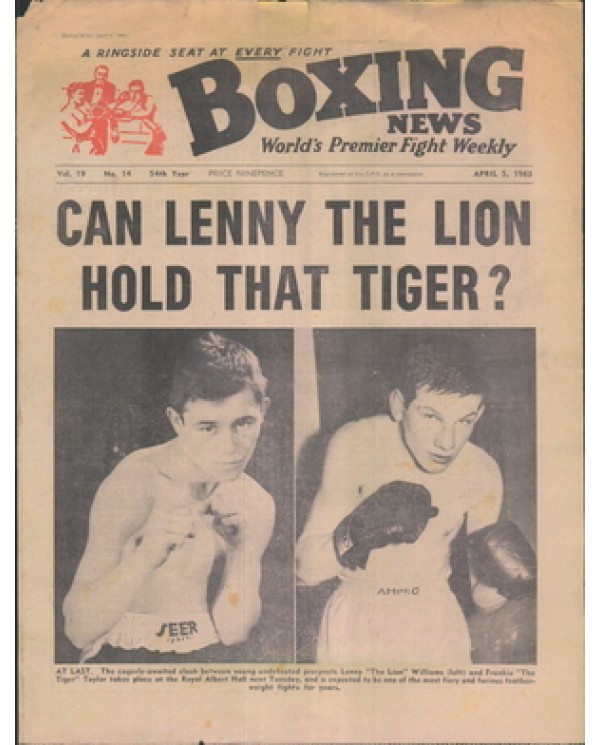 Boxing News magazine 5.4.1963 Download pdf