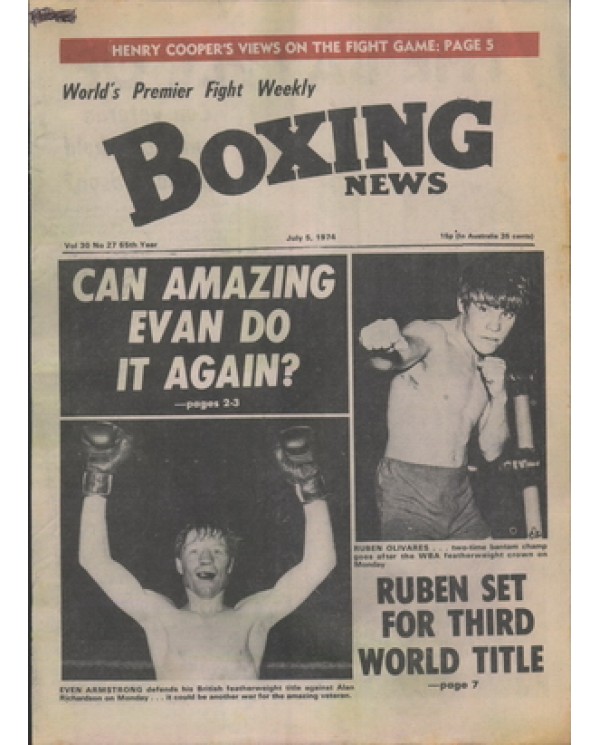 Boxing News magazine 5.6.1974  Download pdf