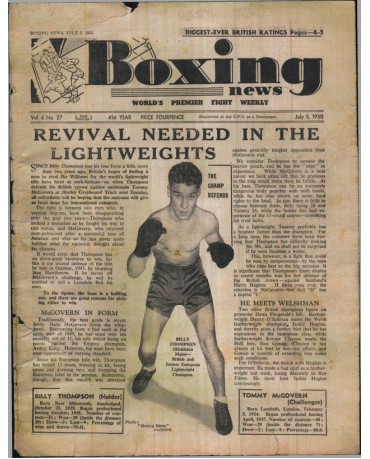 Boxing News magazine 5.7.1950 Download pdf