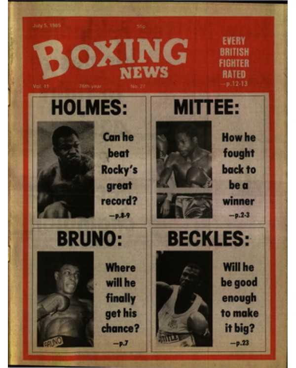 Boxing News magazine 5.7.1985 Download pdf