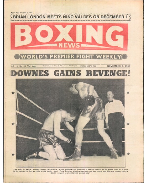 Boxing News magazine 6.11.1959 Download pdf