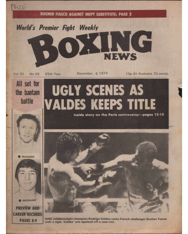 Boxing News magazine Download PDF  6.12.1974