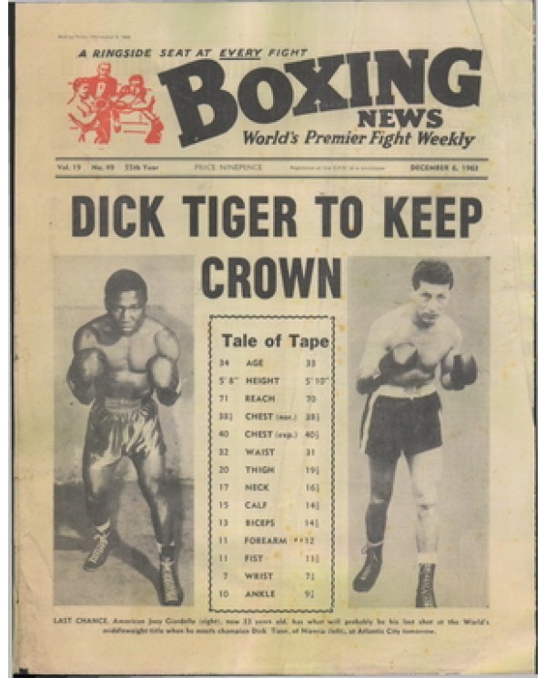 Boxing News magazine 6.12.1963 Download pdf