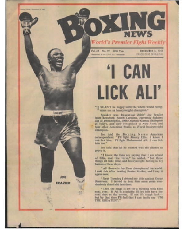 Boxing News magazine 6.12.1968  Download pdf