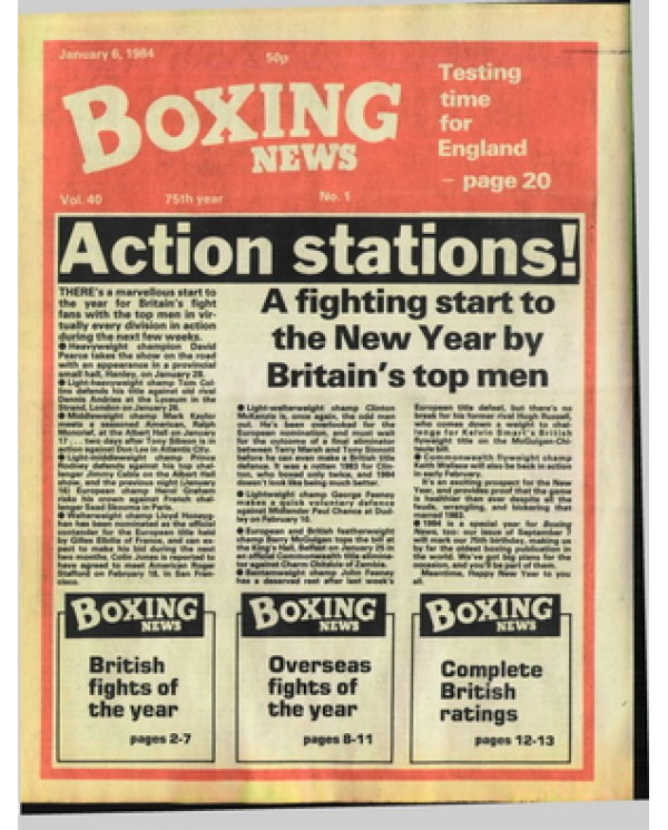 Boxing News magazine 6.1.1984 Download pdf