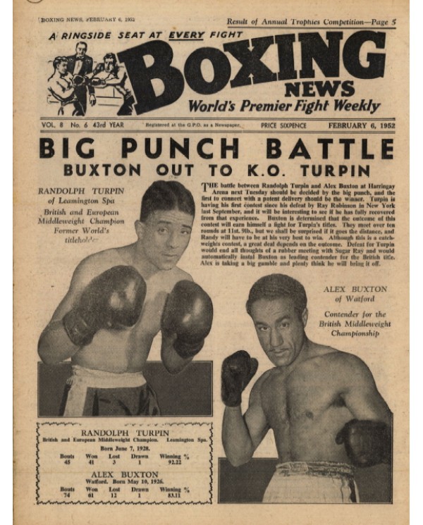 Boxing News magazine 6.2.1952 Download pdf