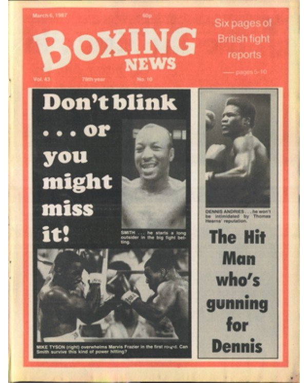 Boxing News magazine 6.3.1987 Download pdf