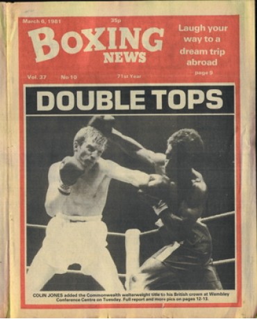 Boxing News magazine 6.3.1981 Download pdf