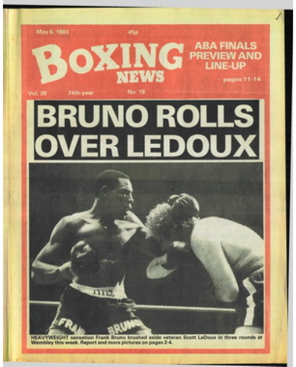 Boxing News magazine 6.5.1983 Download pdf