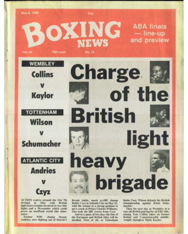 Boxing News magazine 6.5.1988 Download pdf