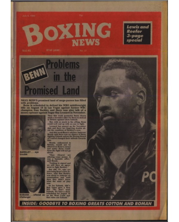 Boxing News magazine 6.7.1990 Download pdf