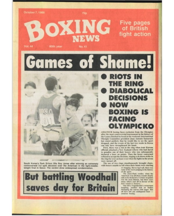 Boxing News magazine 7.10.1988 Download pdf