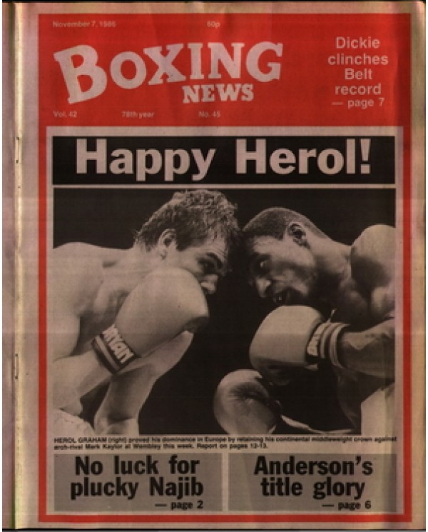 Boxing News magazine 7.11.1986 Download pdf