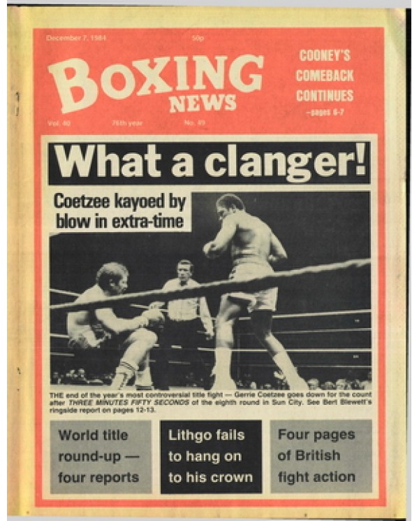 Boxing News magazine 7.12.1984 Download pdf