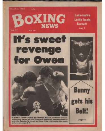 Boxing News Magazine 1980  Memorabilia Boxing News Magazine 1980  History Boxing Results 1980
