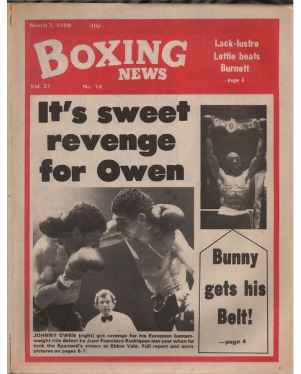 Boxing News Magazine 1980  Memorabilia Boxing News Magazine 1980  History Boxing Results 1980