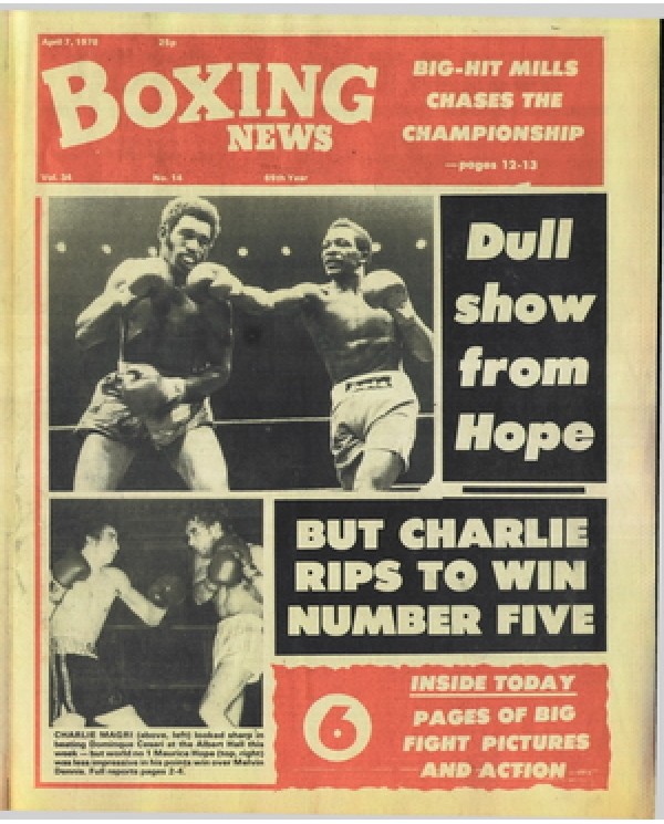 Boxing News magazine 7.4.1978 Download pdf