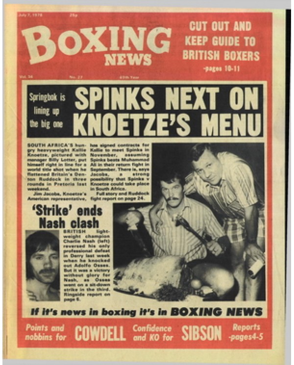 Boxing News magazine 7.7.1978 Download pdf