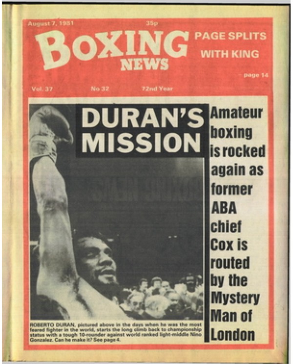 Boxing News magazine 7.8.1981 Download pdf