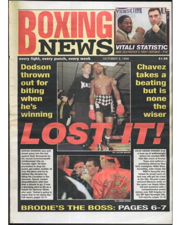 Boxing News magazine 8.10.1999 Download pdf