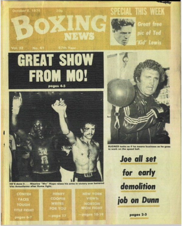Boxing News magazine  8.10.1976 Download pdf