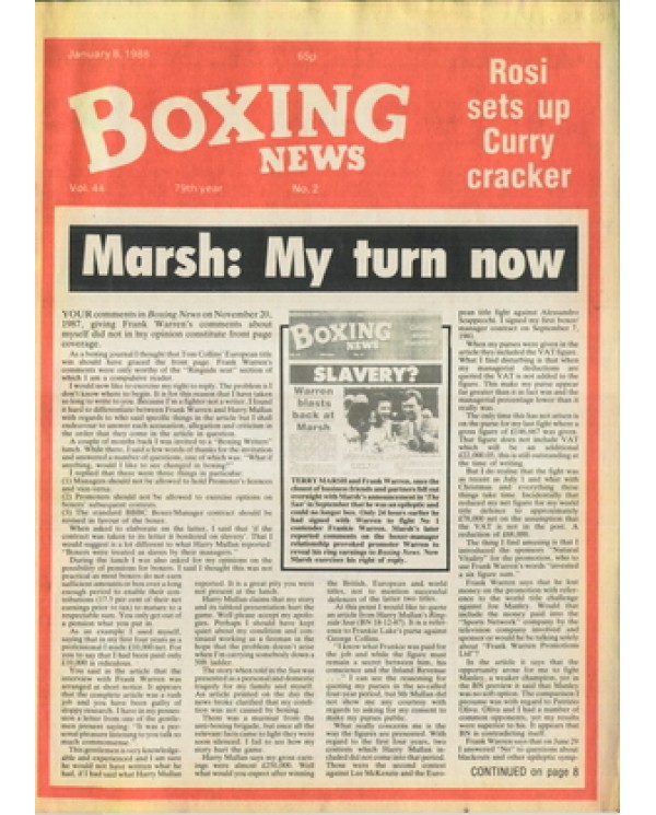 Boxing News magazine 8.1.1988Download pdf