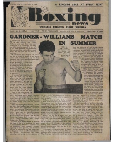 Boxing News magazine 8.2.1950 Download pdf