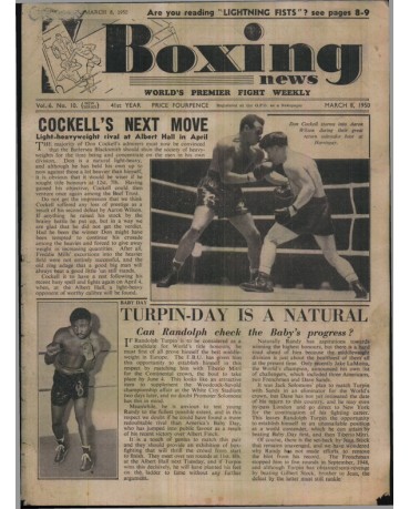 Boxing News magazine 8.3.1950 Download pdf