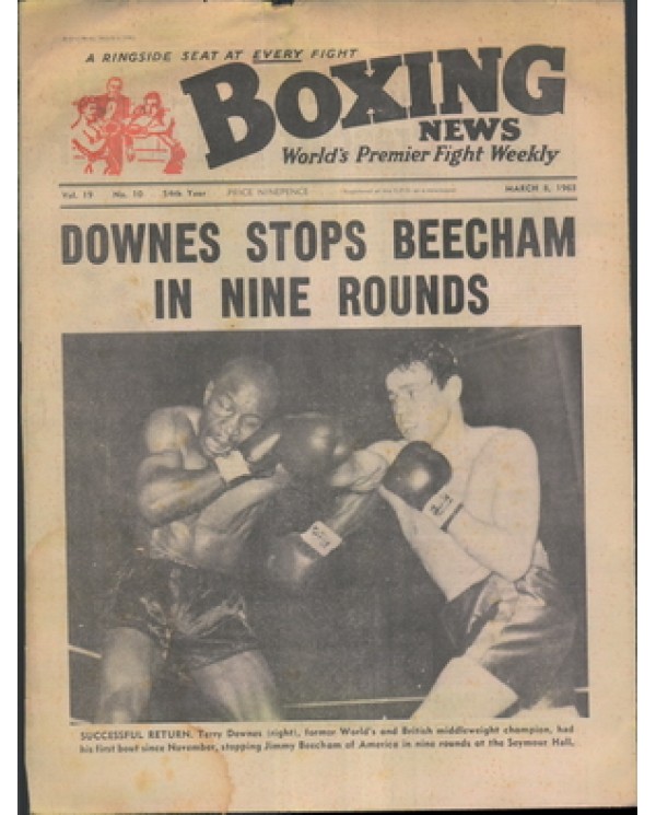 Boxing News magazine 8.3.1963 Download pdf