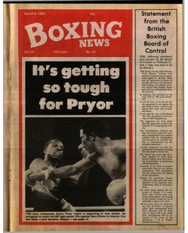 Boxing News magazine 8.3.1985 Download pdf