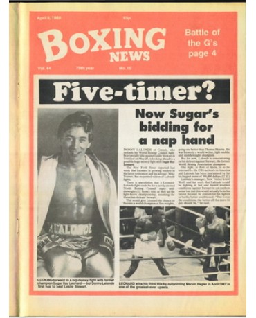 Boxing News magazine 8.4.1988 Download pdf