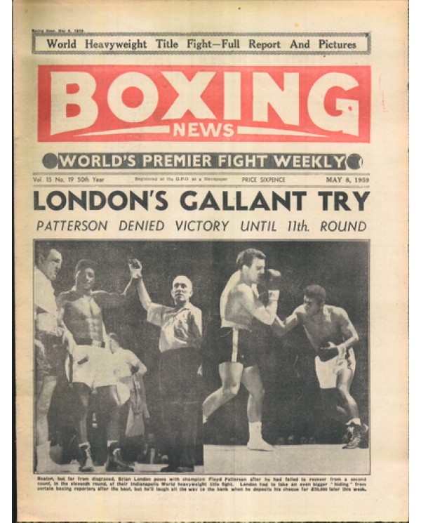 Boxing News magazine 8.5.1959 Download pdf