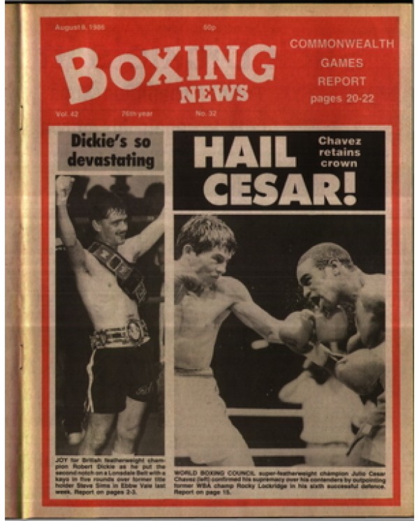 Boxing News magazine 8.8.1986 Download pdf