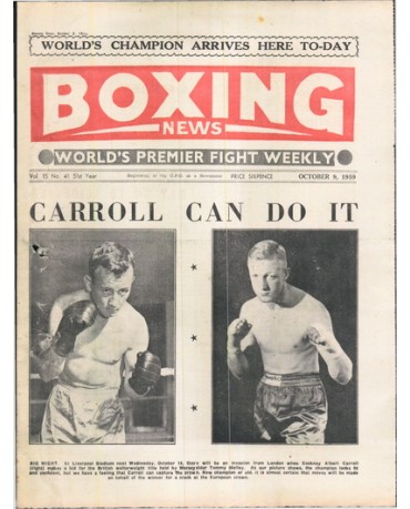 Boxing News magazine 9.10.1959 Download pdf