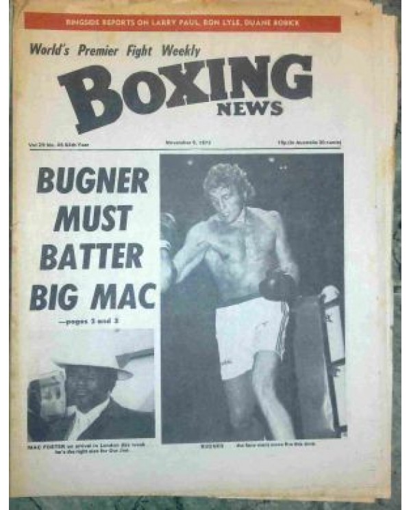 Boxing News magazine Download PDF 9.11.1973