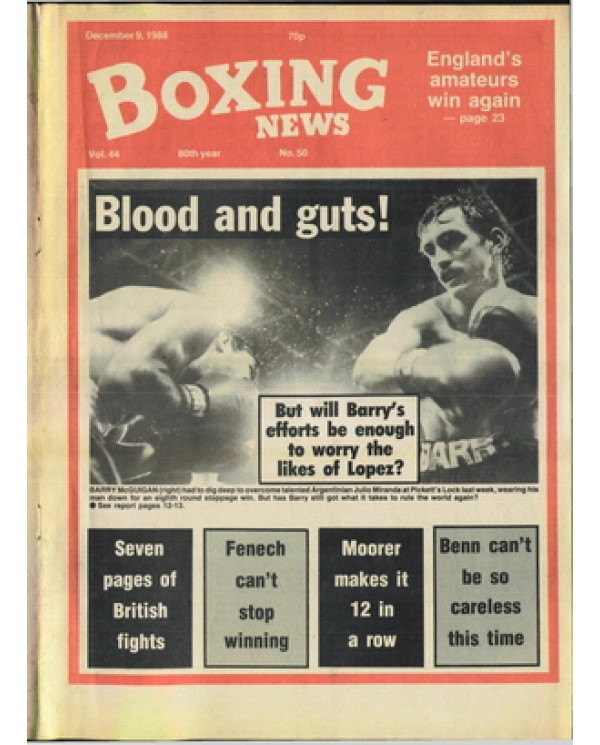 Boxing News magazine 9.12.1988 Download pdf