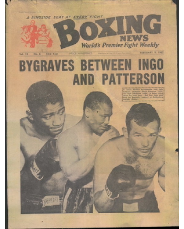 Boxing News magazine 9.2.1962 Download pdf