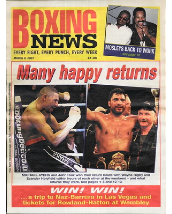 Boxing News magazine 9.3.2001 Download pdf