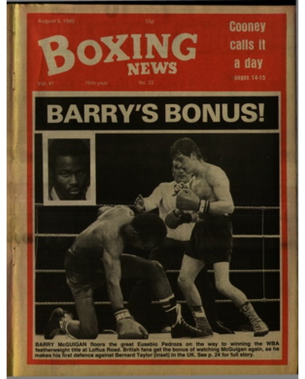 Boxing News magazine 9.8.1985 Download pdf