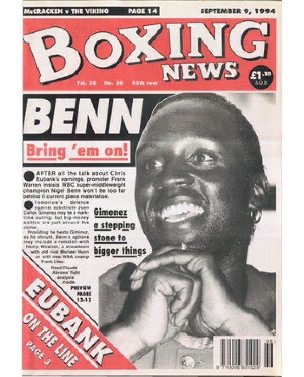 Boxing News magazine 9.9.1994 Download pdf